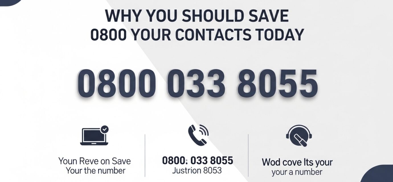Why You Should Save 0800 033 8055 in Your Contacts Today