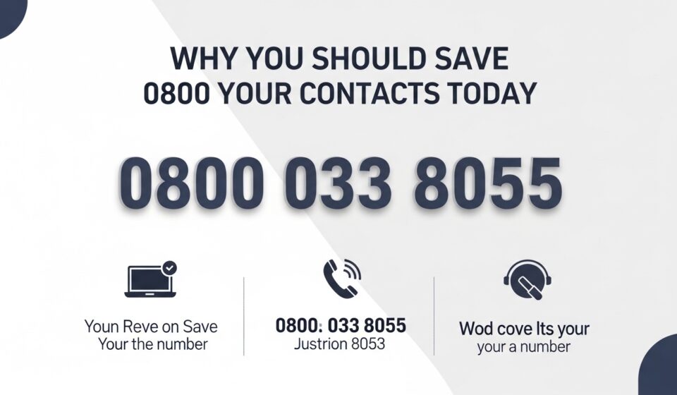 Why You Should Save 0800 033 8055 in Your Contacts Today
