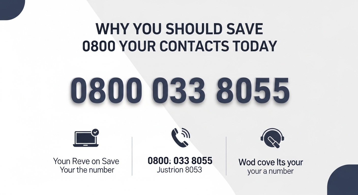 Why You Should Save 0800 033 8055 in Your Contacts Today