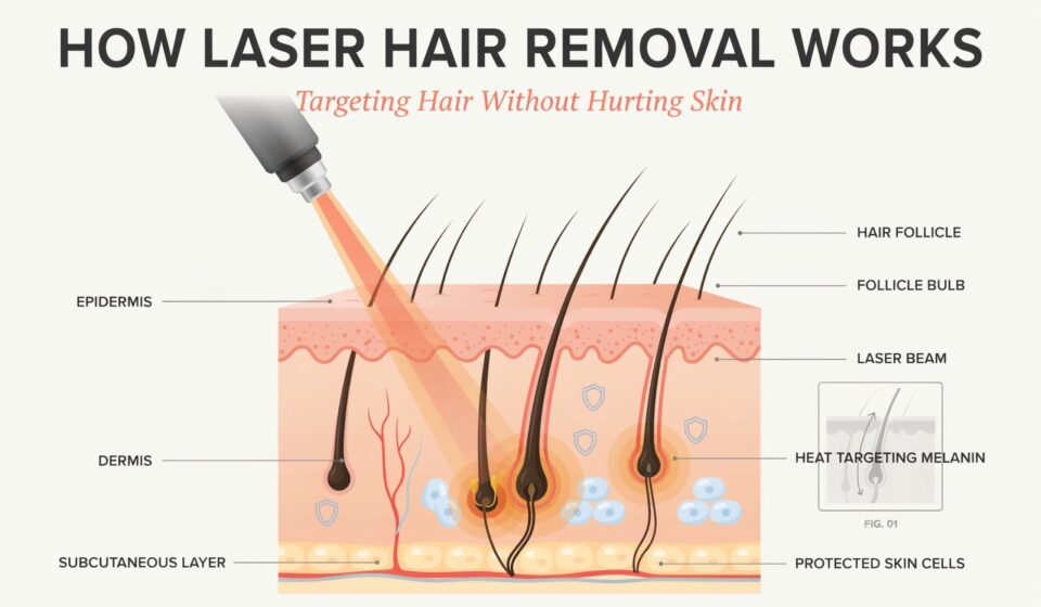 How Laser Hair Removal Targets Hair Without Hurting Skin