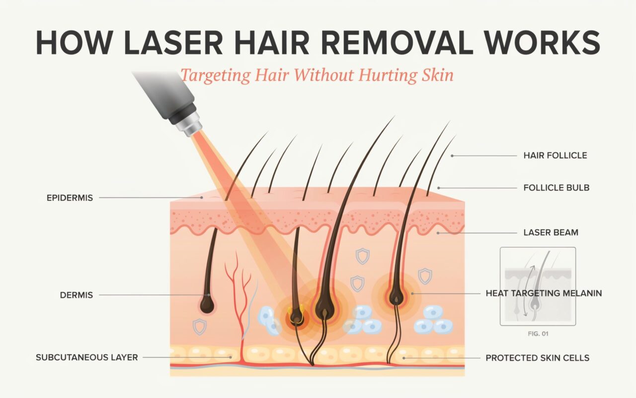 How Laser Hair Removal Targets Hair Without Hurting Skin